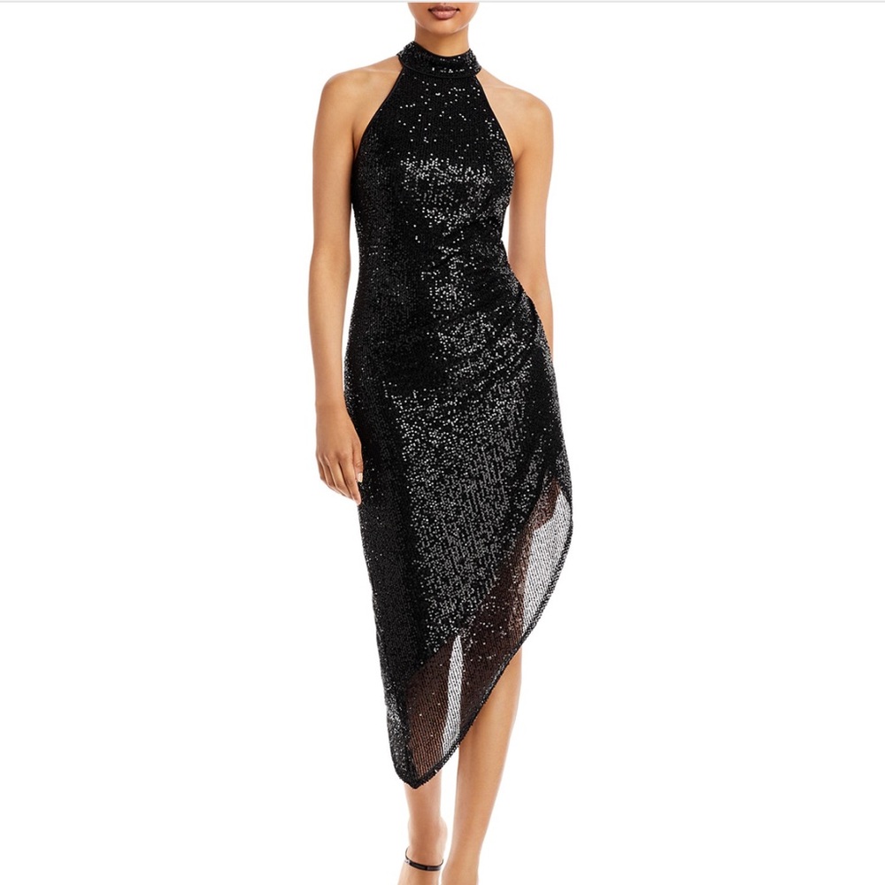 Lucy Paris Black Sequin Dress Size M